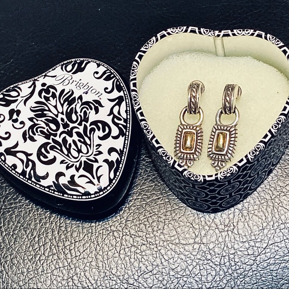 Brighton Jewelry - Two tone rectangle post Brighton earrings